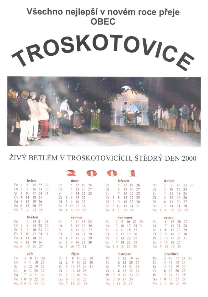 Kalendář 2001